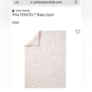 Pottery Barn Kids Baby Quilt with unicorns